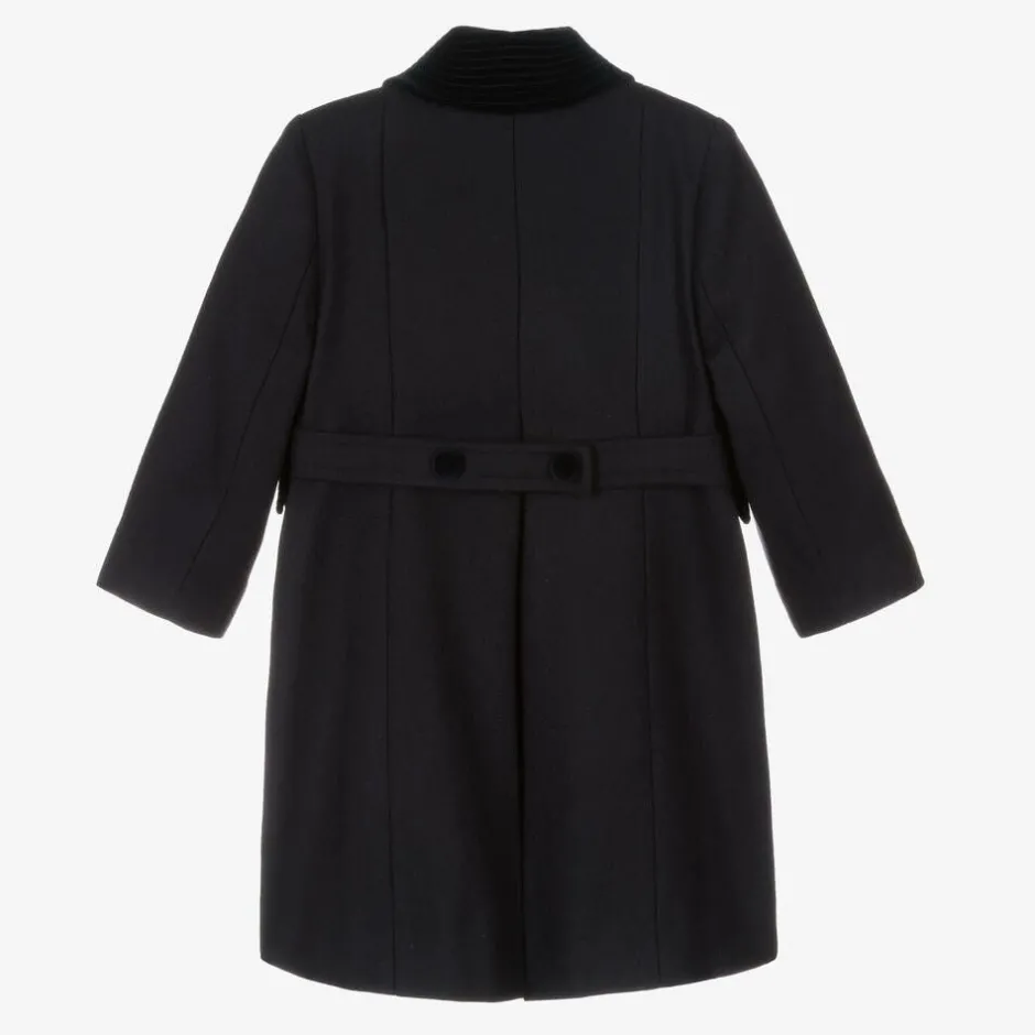 Ancar Navy Blue Classic Wool Coat Best