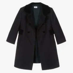 Ancar Navy Blue Classic Wool Coat Best