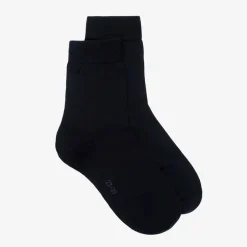 Falke Navy Blue Cotton Ankle Socks New
