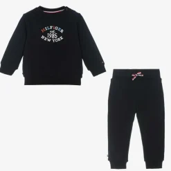 Tommy Hilfiger Navy Blue Cotton Baby Tracksuit Clearance