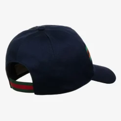 Gucci Navy Blue Cotton Cap Discount