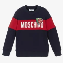 Moschino Kid-Teen Navy Blue Cotton Sweatshirt Online