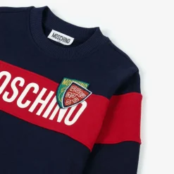 Moschino Kid-Teen Navy Blue Cotton Sweatshirt Online