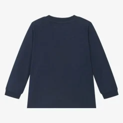 Moschino Baby Navy Blue Cotton Teddy Bear Baby Top Hot