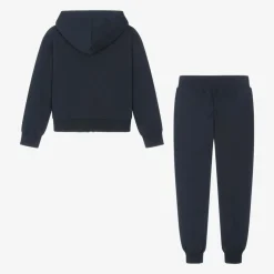 Moschino Kid-Teen Navy Blue Cotton Tracksuit
