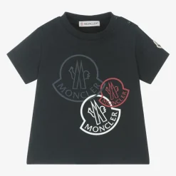 Moncler Enfant Navy Blue Cotton T-Shirt Best