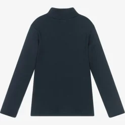 Everything Must Change Navy Blue Cotton Turtleneck Top Clearance