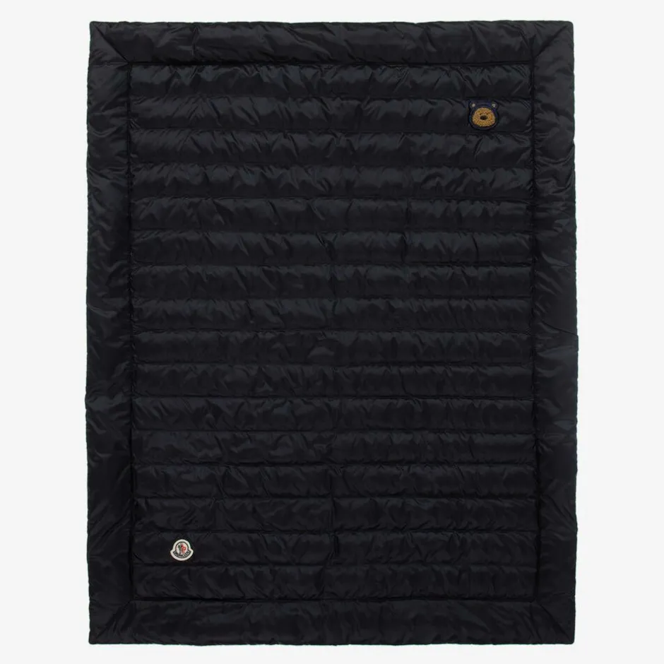 Moncler Enfant Navy Blue Down Padded Blanket (80cm) Sale