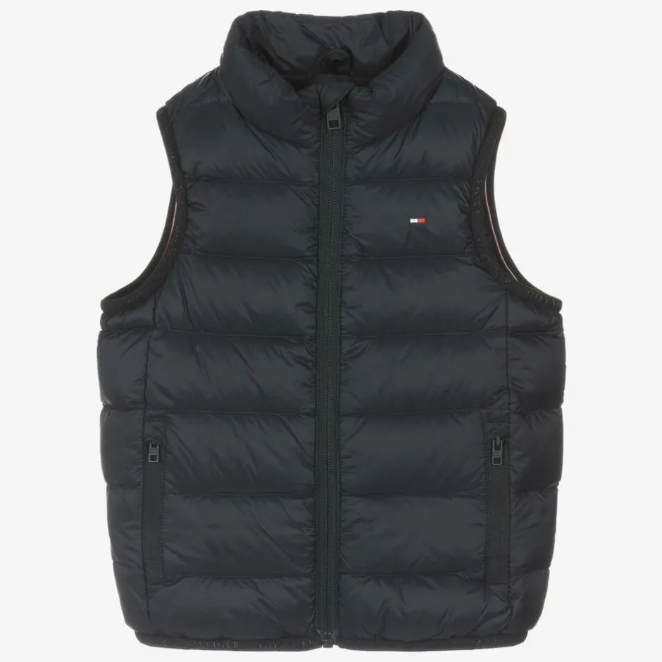 Tommy Hilfiger Navy Blue Down Padded Gilet Sale