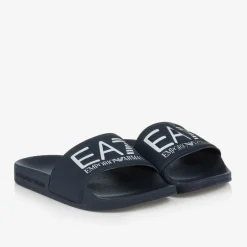 EA7 Emporio Armani Navy Blue EA7 Logo Sliders Outlet