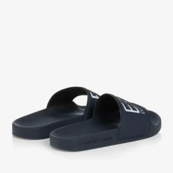 EA7 Emporio Armani Navy Blue EA7 Logo Sliders Outlet