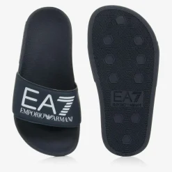 EA7 Emporio Armani Navy Blue EA7 Logo Sliders Outlet