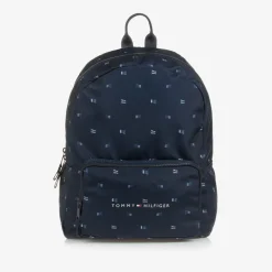 Tommy Hilfiger Navy Blue Flags Canvas Backpack (40cm)