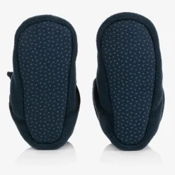 Playshoes Navy Blue Fleece Baby Booties Clearance