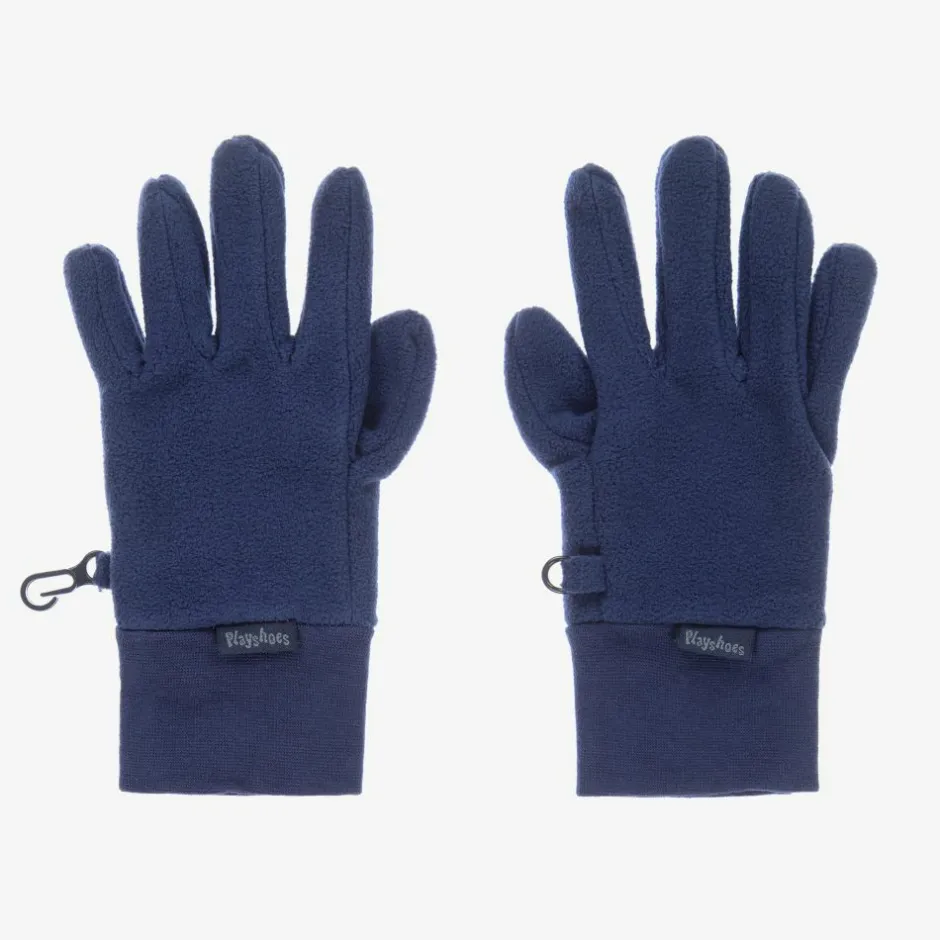Playshoes Navy Blue Fleece Gloves Hot
