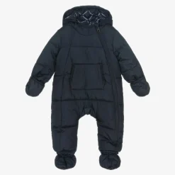 Tommy Hilfiger Navy Blue Hooded Baby Snowsuit Hot