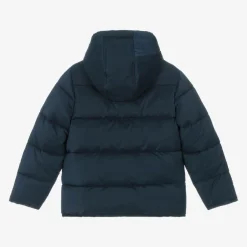 KENZO KIDS Navy Blue Hooded Puffer Coat Clearance