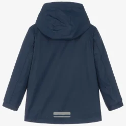 Mitty James Navy Blue Hooded Waterproof Raincoat Hot