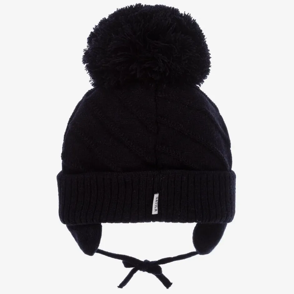 Sätila of Sweden Navy Blue Jim Giant Pom-Pom Hat Hot