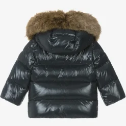 Moncler Enfant Navy Blue K2F Down Padded Jacket Outlet