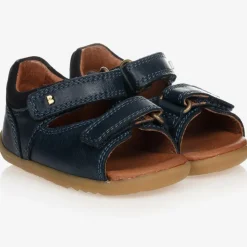 Bobux Step Up Navy Blue Leather Baby Sandals Discount