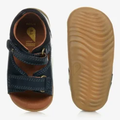 Bobux Step Up Navy Blue Leather Baby Sandals Discount