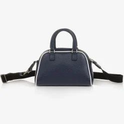 Dolce amp; Gabbana Navy Blue Leather DG Bag (20cm) Hot