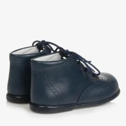 Childrens Classics Navy Blue Leather Shoes Online