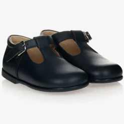 Early Days Navy Blue Leather Shoes