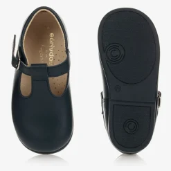 Early Days Navy Blue Leather Shoes