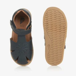 Bobux IWalk Navy Blue Leather Velcro Sandals New