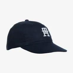 Tommy Hilfiger Navy Blue Linen Cap Online