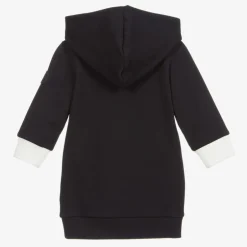 Moncler Enfant Navy Blue Logo Hooded Dress Discount