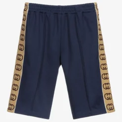 Gucci Navy Blue Logo Shorts