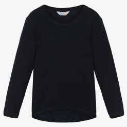 Joha Navy Blue Merino Wool Knitted Top Online