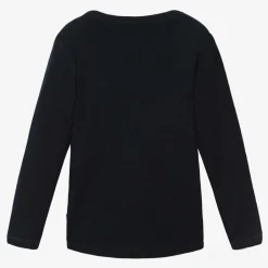 Joha Navy Blue Merino Wool Knitted Top Online