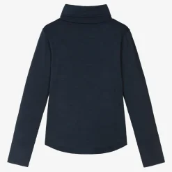 Smalls Merino Navy Blue Merino Wool Roll Neck Top Online