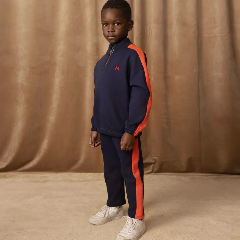 Mini Rodini Navy Blue Organic Cotton Joggers