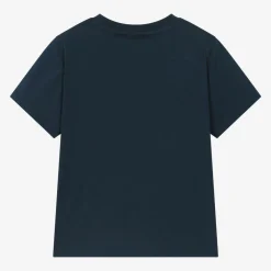KENZO KIDS Navy Blue Organic Cotton T-Shirt Outlet