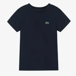Lacoste Navy Blue Organic Cotton T-Shirt Sale