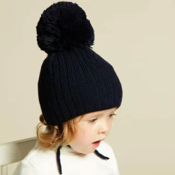 Sätila of Sweden Navy Blue Park Large Pom-Pom Hat Outlet