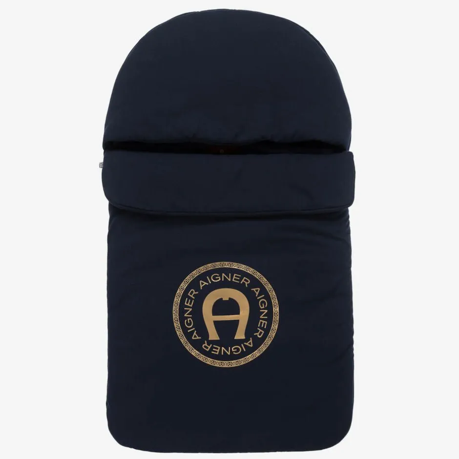 AIGNER Navy Blue Pima Cotton Nest (73cm) Online