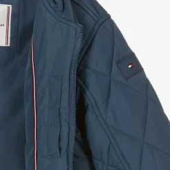 Tommy Hilfiger Navy Blue Quilted Hooded Jacket New
