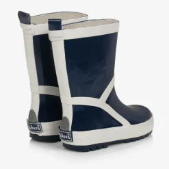 Playshoes Navy Blue Reflective Rain Boots Best