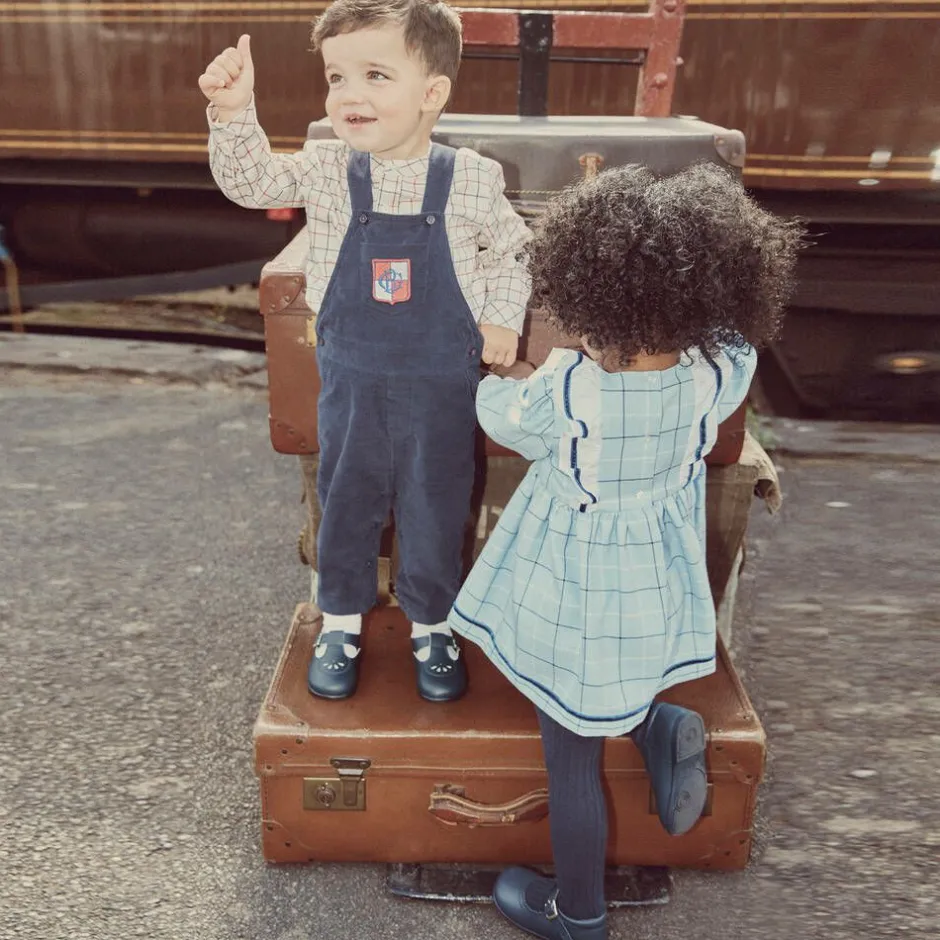 Early Days Navy Blue T-Bar Shoes New