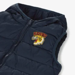KENZO KIDS Navy Blue Varsity Tiger Down Gilet Discount