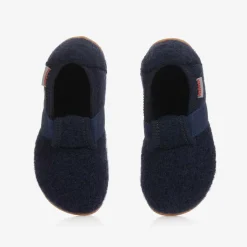 Giesswein Navy Blue Wool Slippers Clearance