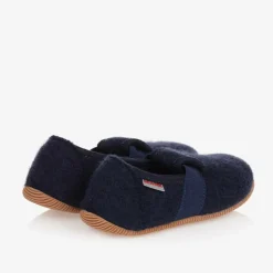 Giesswein Navy Blue Wool Slippers Clearance