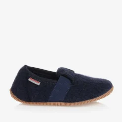 Giesswein Navy Blue Wool Slippers Clearance