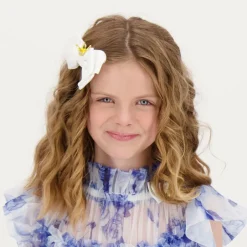 Angels Face Off-White Bow Hair Clip (11cm) Outlet